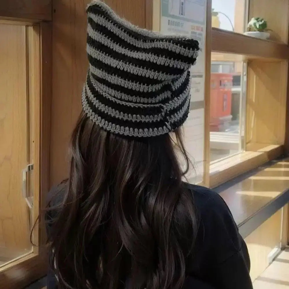 Bonnet Chat Crochet - Style Y2K