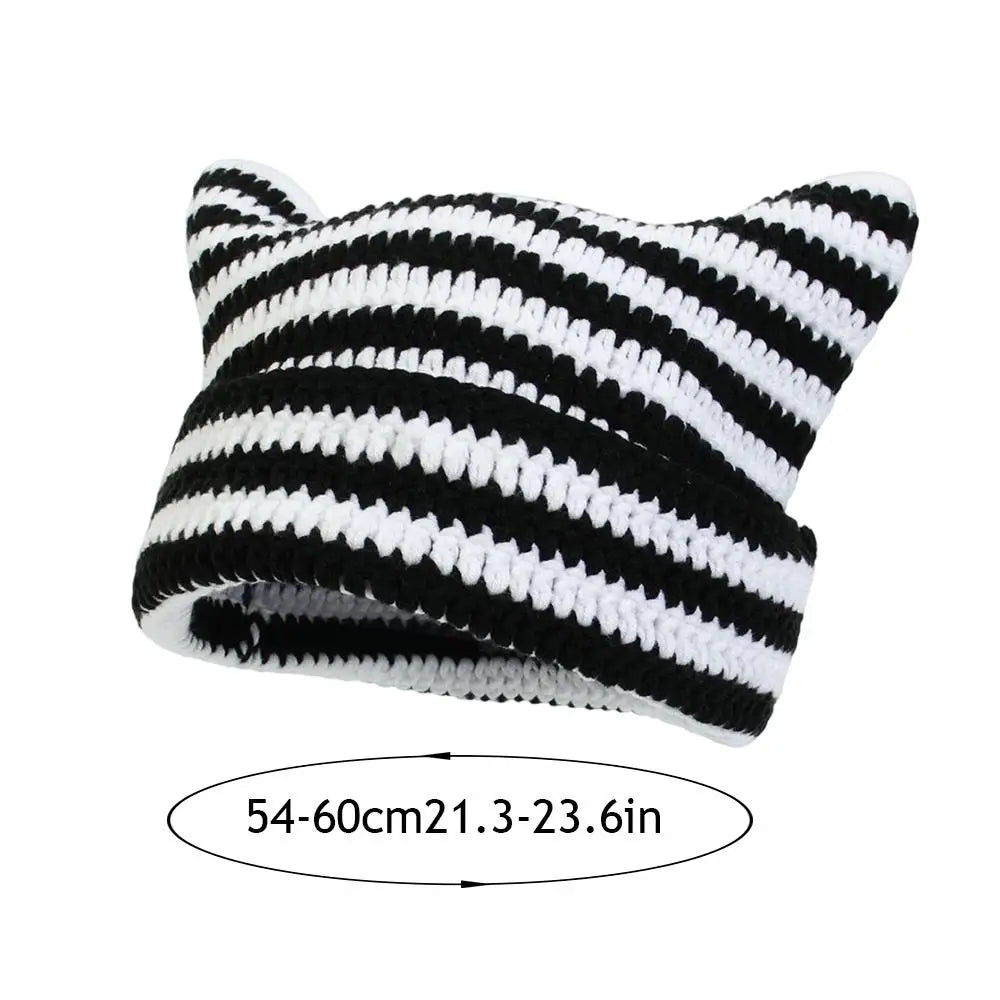Bonnet Chat Crochet - Style Y2K